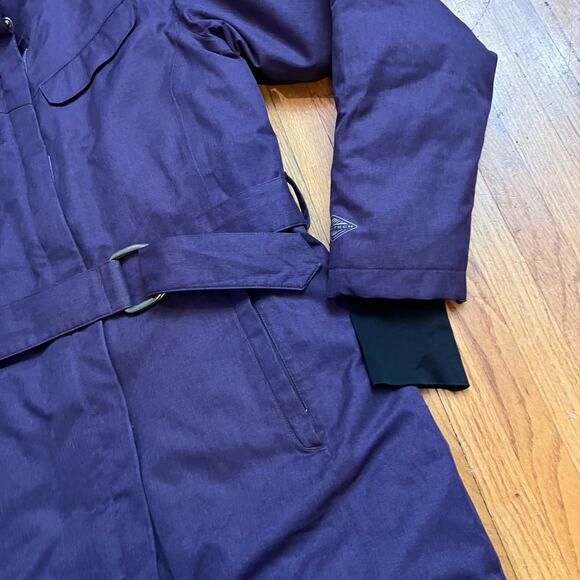 Columbia Coat Womens Small Omni Heat Ling Belted Down Puffer Jacket Purple - Picture 2 of 9